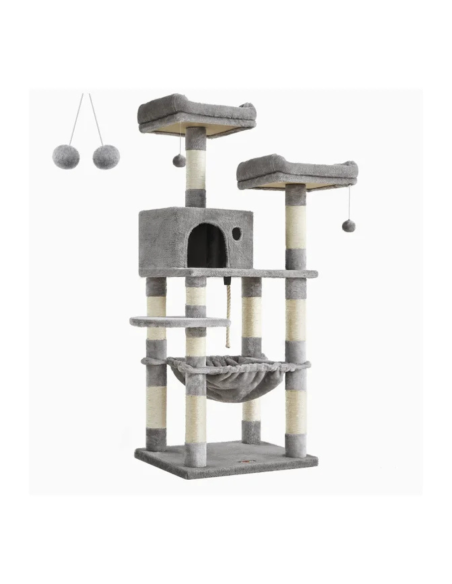 Feandrea Árbol para Gatos de Altura 143 cm, Torre para Gatos