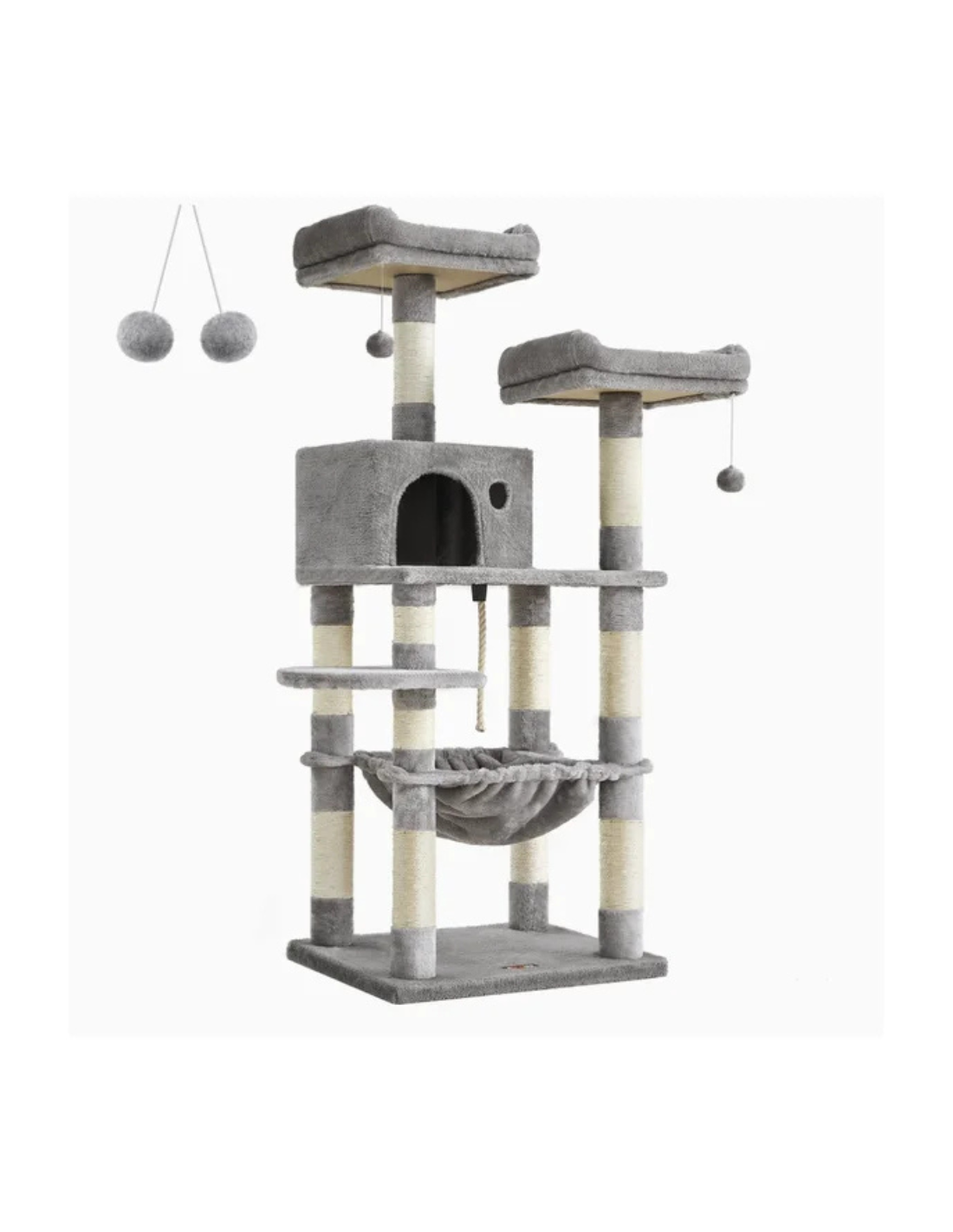 Feandrea Árbol para Gatos de Altura 143 cm, Torre para Gatos
