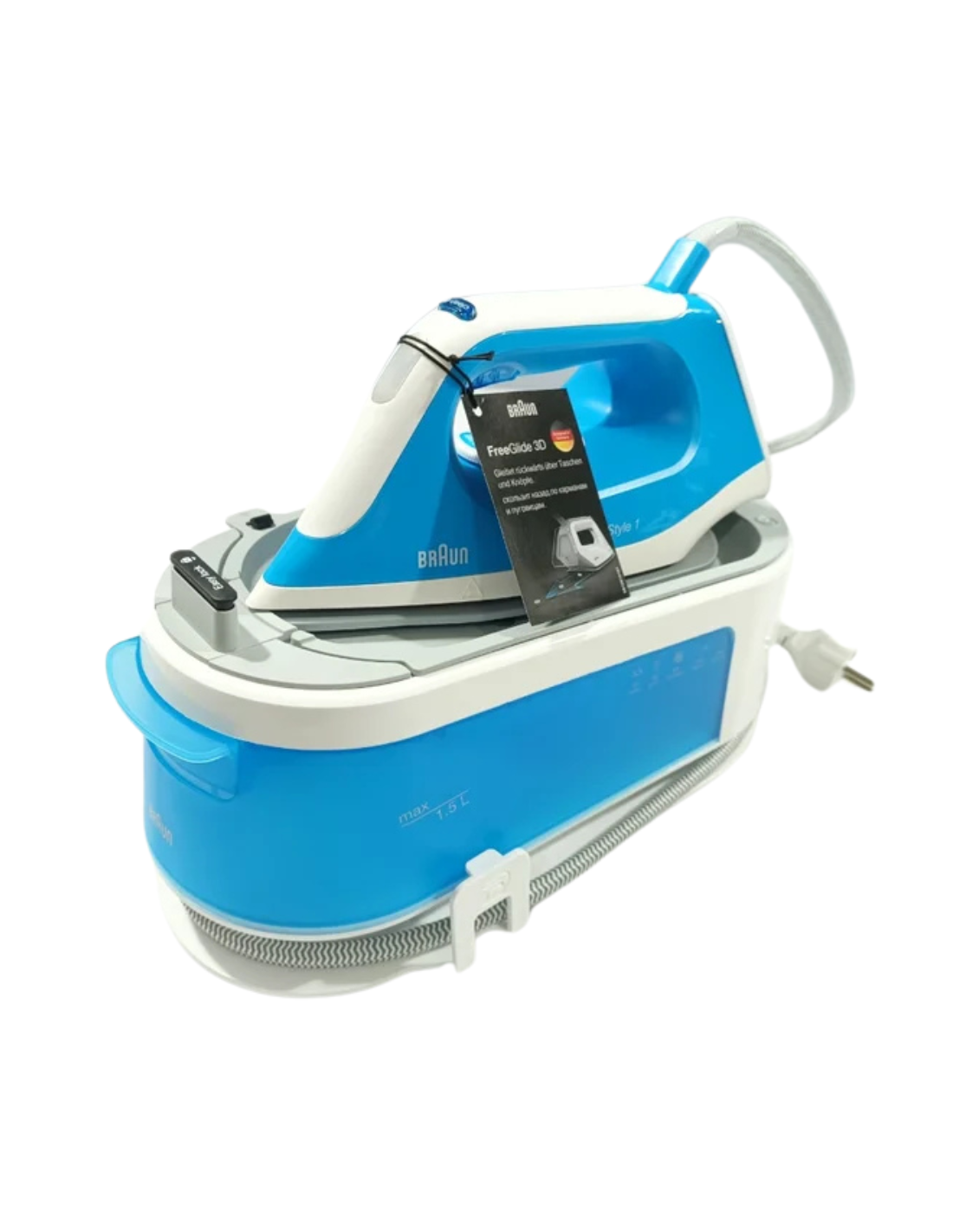 Centro de planchado - Braun CareStyle 1 IS1012BL, 2200W, 1.5 l, 110 g