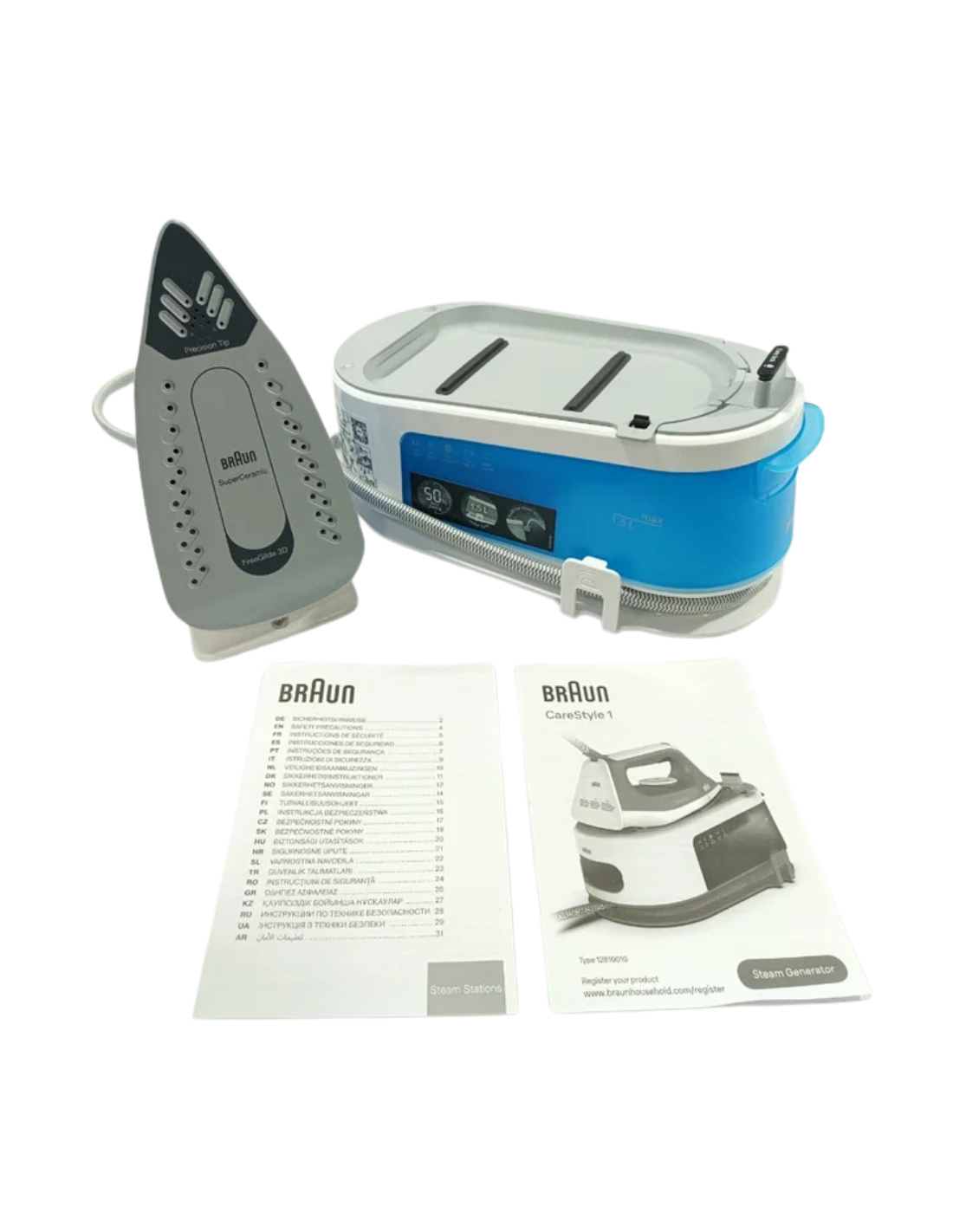 Centro de planchado - Braun CareStyle 1 IS1012BL, 2200W, 1.5 l, 110 g