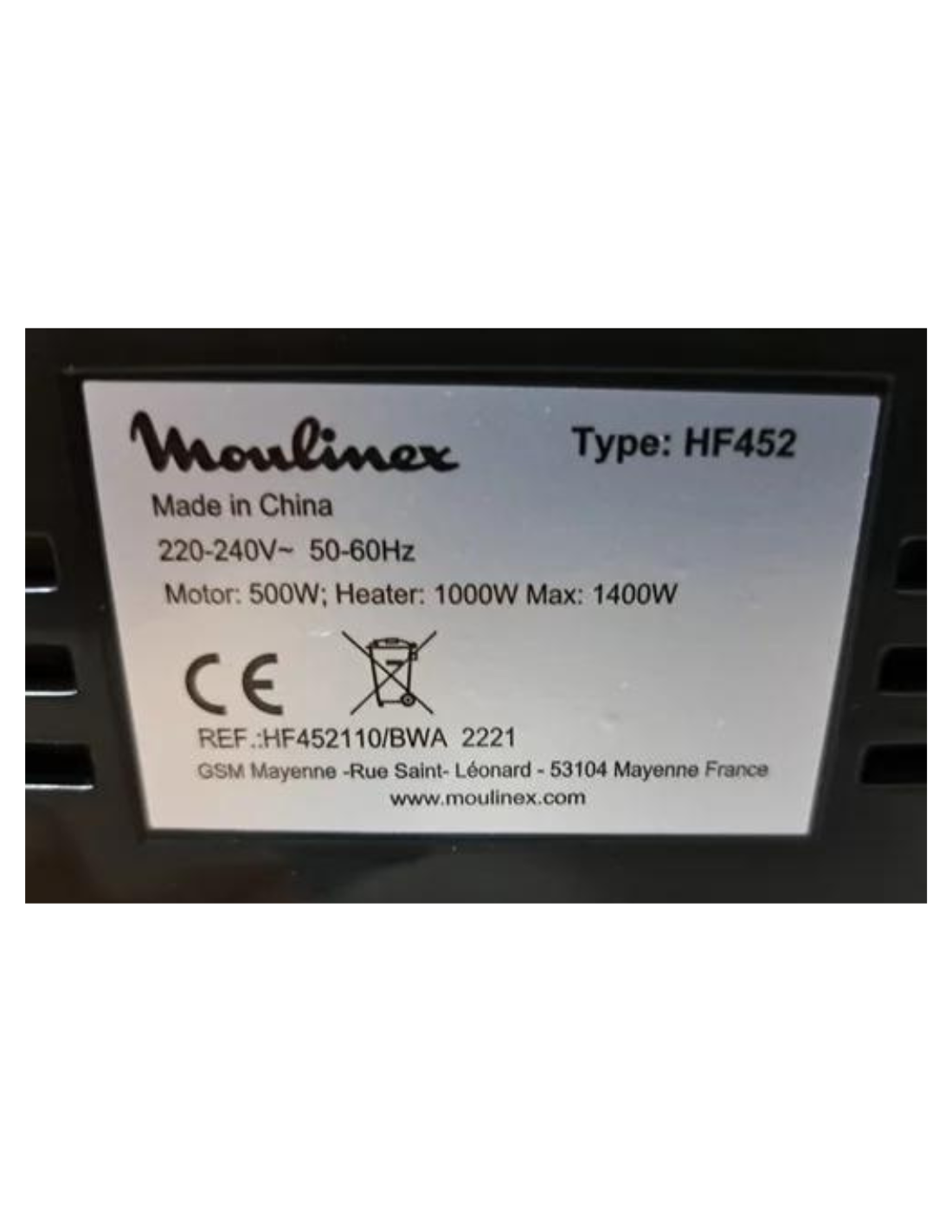 Moulinex ClickChef HF4SPRBL Robot de cocina 1400W