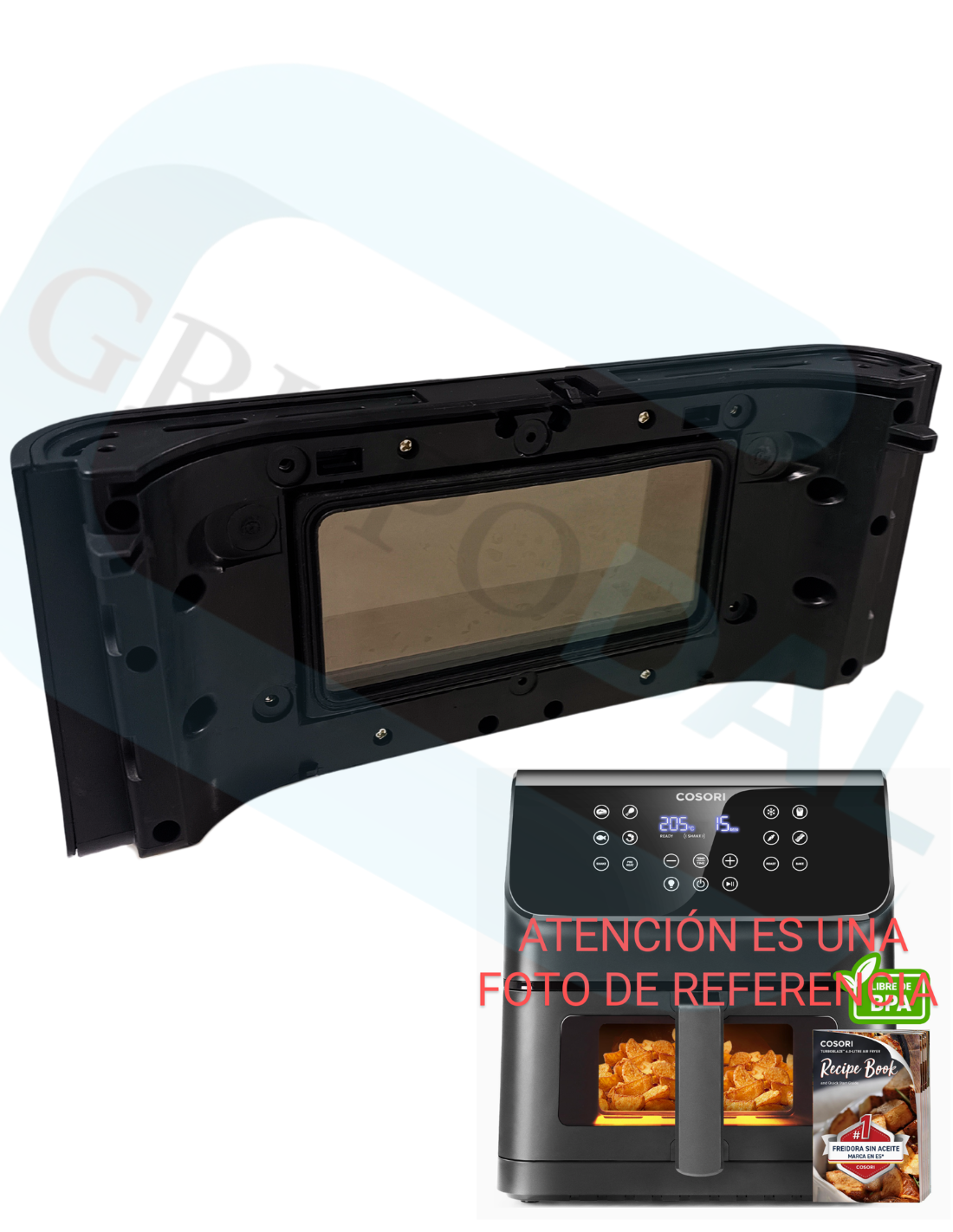 Frontal Cesta Cosori Freidora de Aire 6.2L CAF-P652-KEU