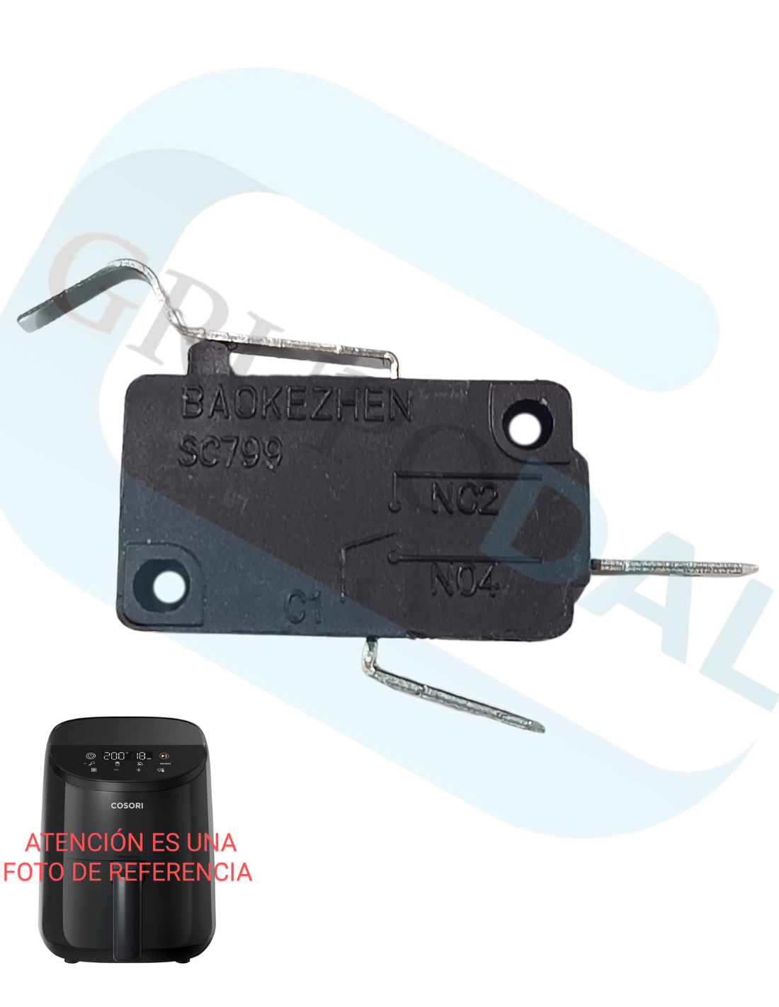 Microinterruptor Cosori Freidora de Aire 2L CAF-LI211