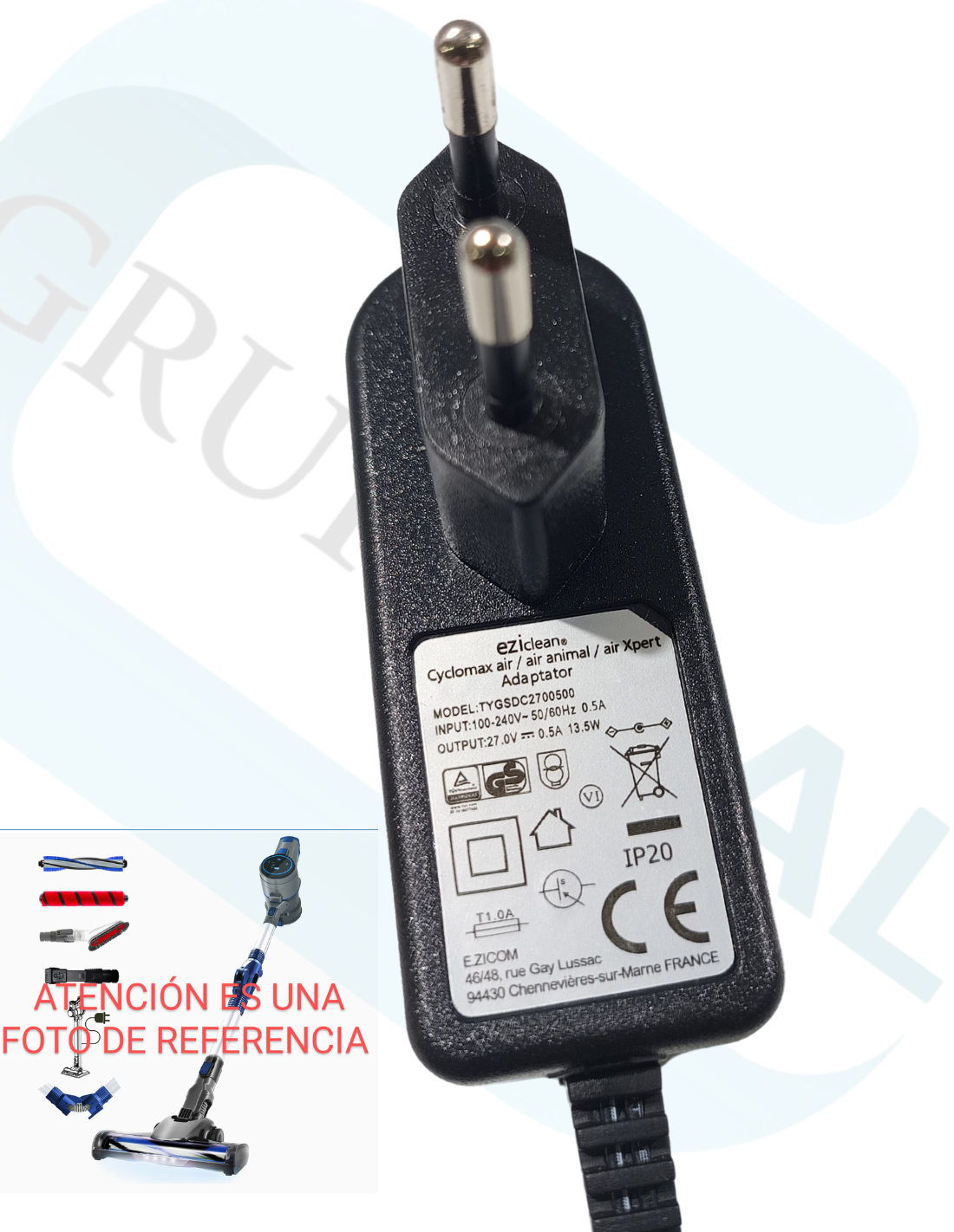 Cargador Batería Aspiradora Eziclean Cyclomax R510 Flex