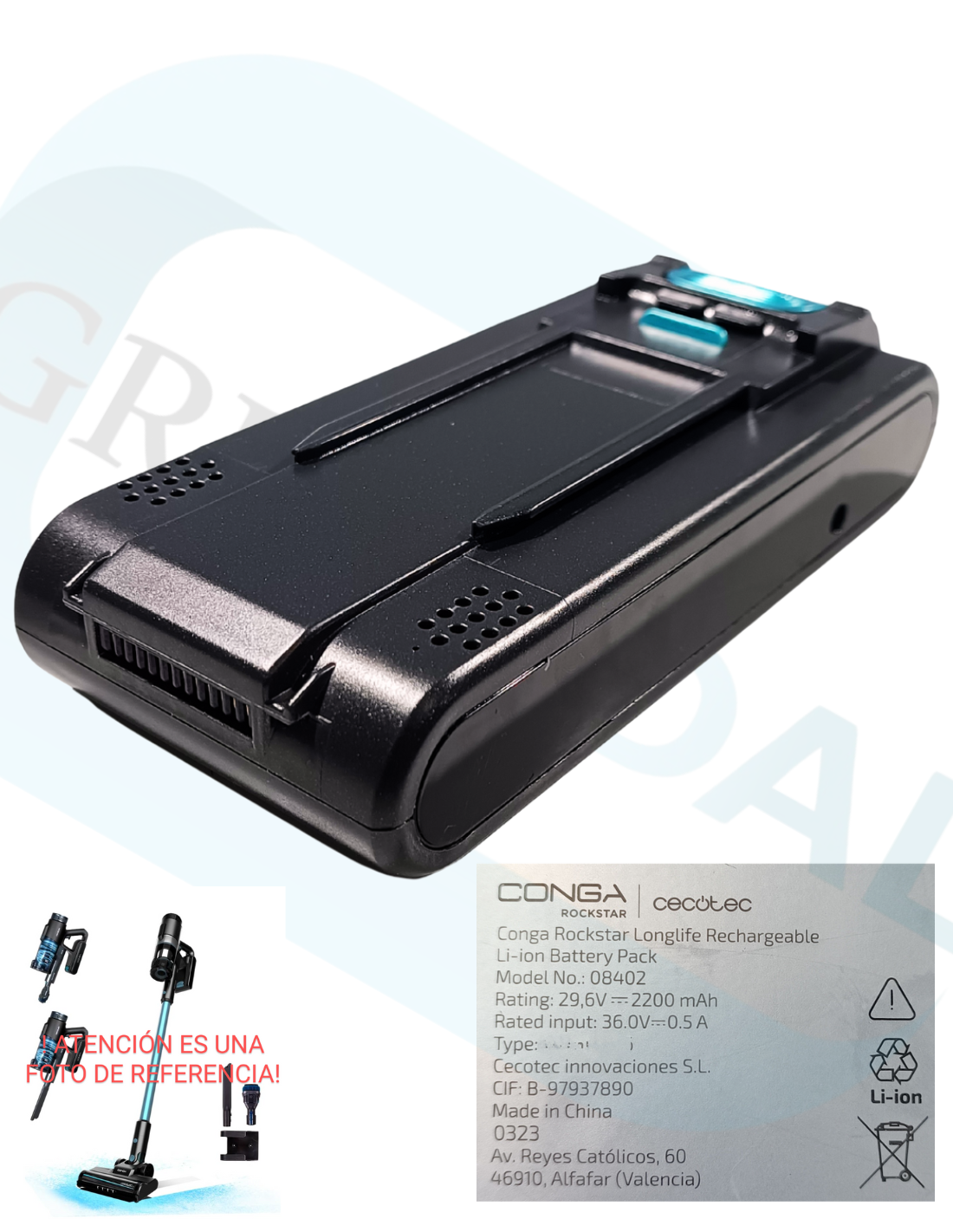 Batería 29.6V Conga Rockstar 350 Longlife Jalisco/ Longlife Wet