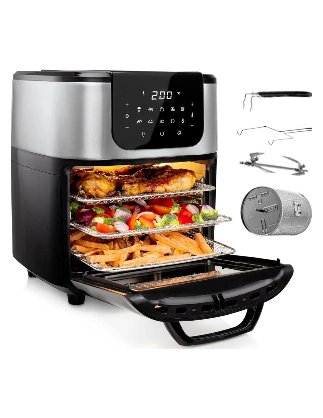 Princess 182075 Freidora sin Aceite y Horno de Aire Caliente con Cesta