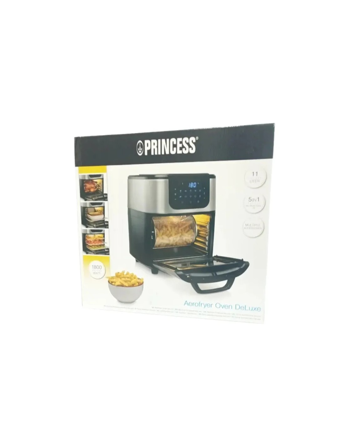 Princess 182075 Freidora sin Aceite y Horno de Aire Caliente con Cesta