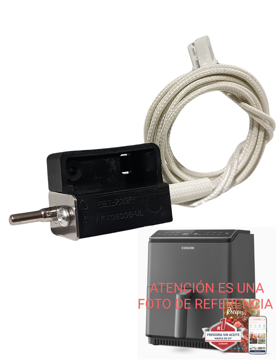 Sonda Temperatura Cosori 6.4L Dual Blaze Freidora sin Aceite
