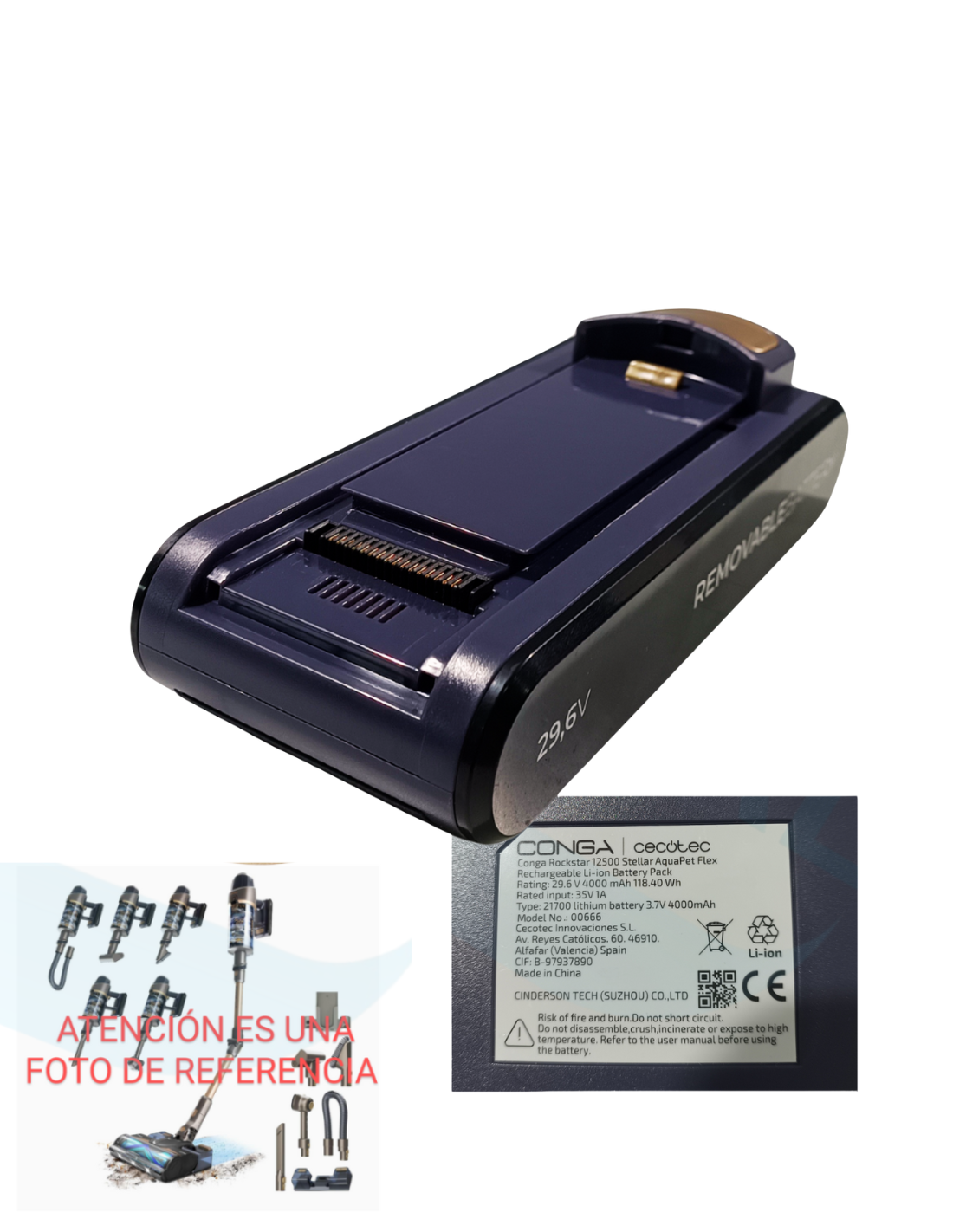 Batería Rockstar 12500 Stellar AguaPet Flex Modelo Nº: 00666