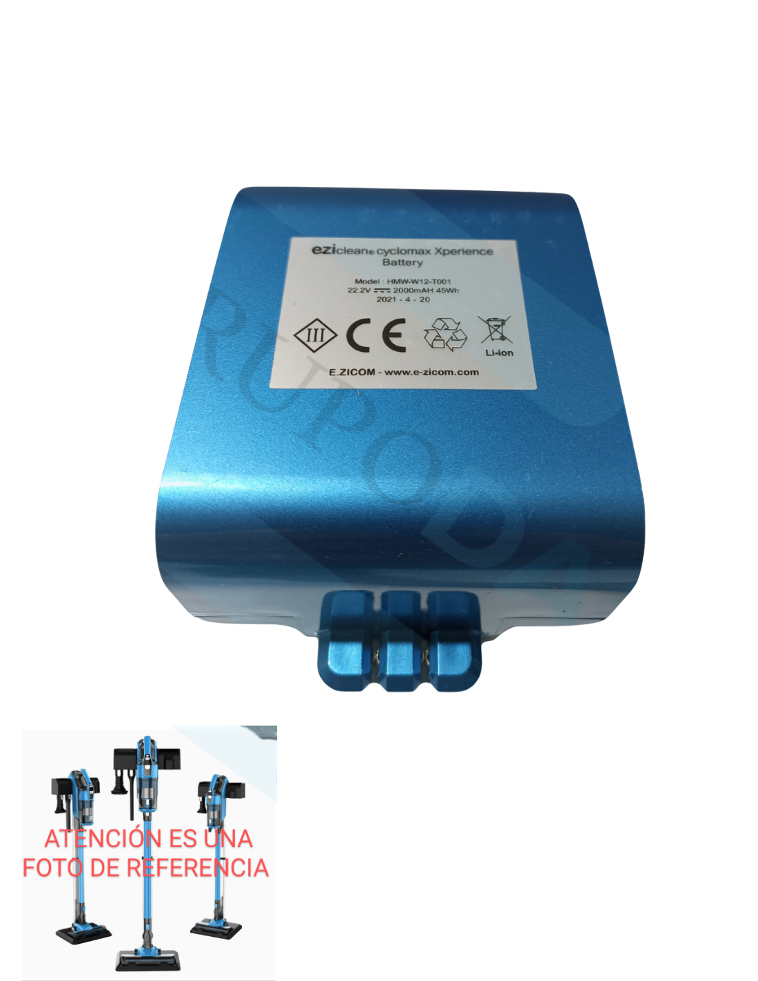 Batería Li-ion Aspiradora Eziclean Cyclomax Xperience Balai