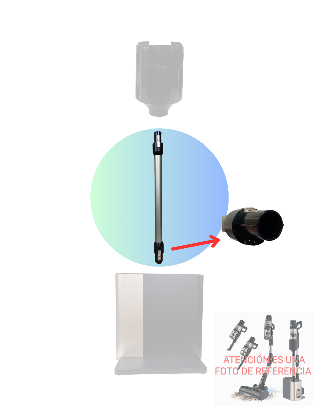 Tubo Base Autovaciado Conga Rockstar 5500 Hurricane Station Flex